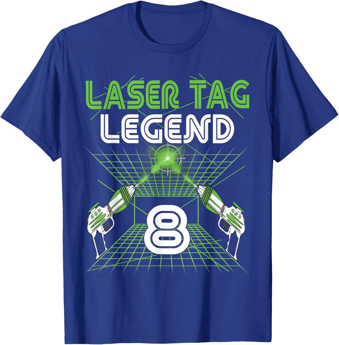 Lasertag Birthday Party - laser tag 8 years birthday T-Shirt - T-Shirt | Royal