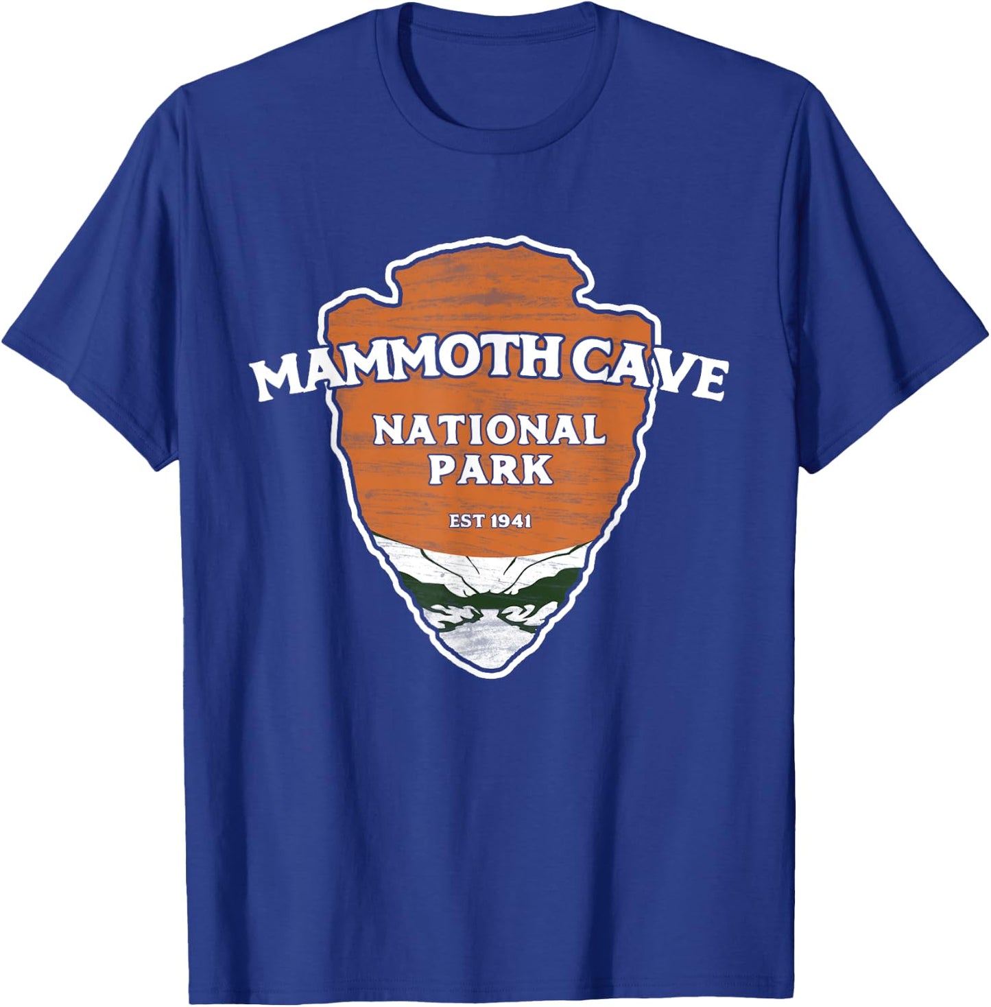 Mammoth Cave National Park Classic Style Arrowhead Sign T-Shirt - T-Shirt | Royal