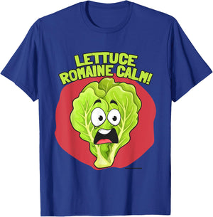 Vegan Lettuce Romaine Calm Vegetarian Carrot On Funny T-Shirt - T-Shirt | Royal