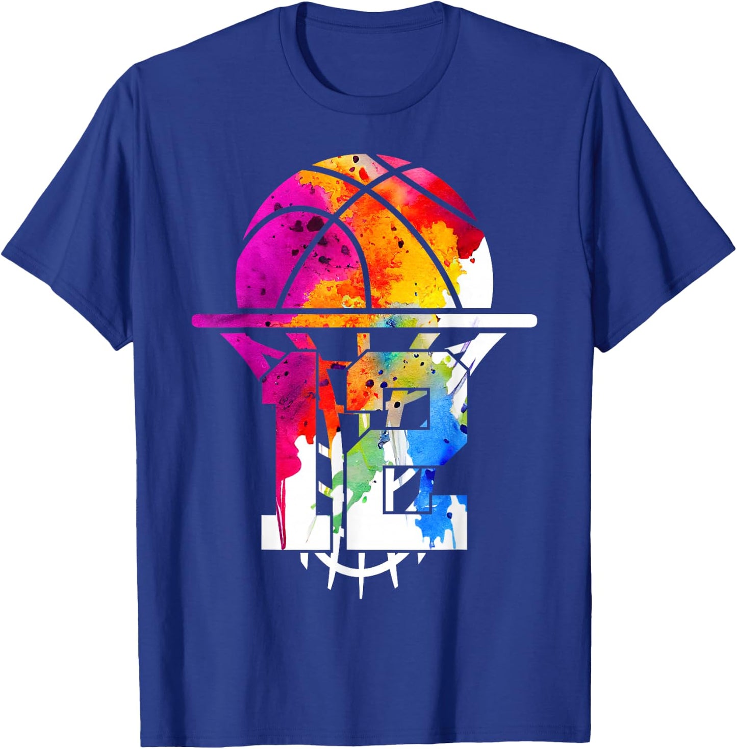 12 Years Basketball 12th Birthday T-Shirt - T-Shirt | Royal