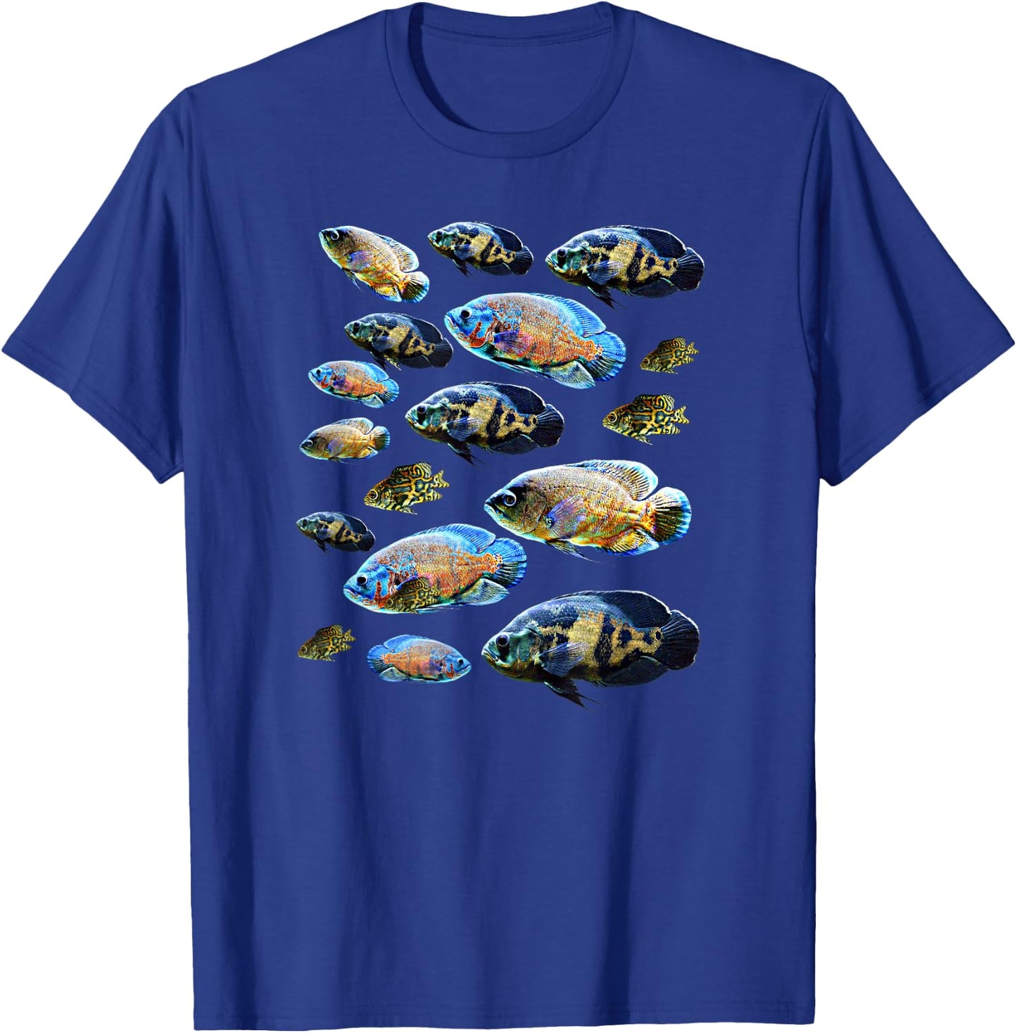 Tiger Oscar Cichlid Fish T-Shirt - T-Shirt | Royal
