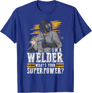 Proud Welding Worker Shirt For Welder T-Shirt - T-Shirt | Royal