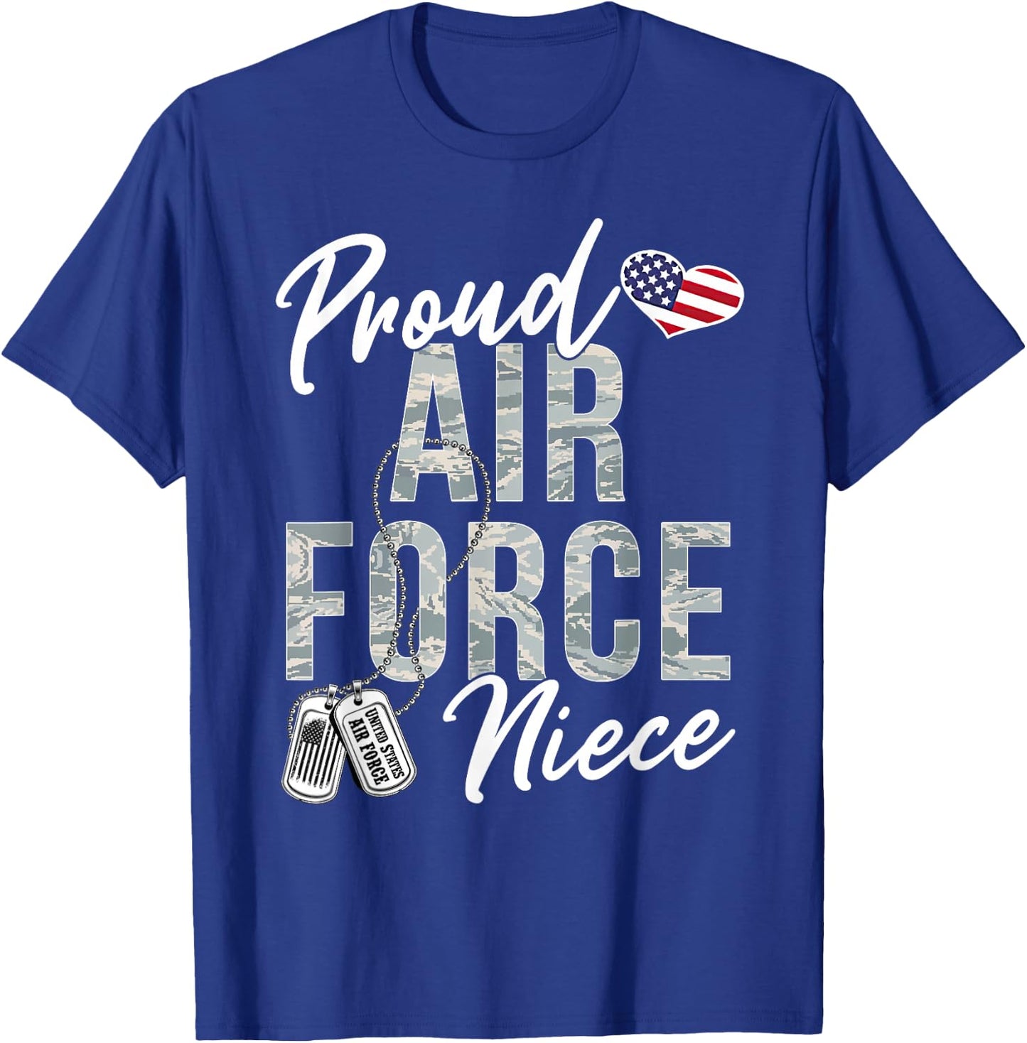 Proud Air Force Niece US Air Force Graduation Niece T-Shirt - T-Shirt | Royal
