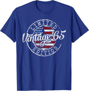 Vintage 1965 60th Birthday Gifts Women 60 Year Old T-Shirt - T-Shirt | Royal