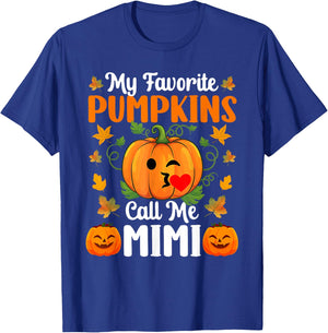 My Favorite Pumpkins Call Me Mimi Funny Halloween T-Shirt - T-Shirt | Royal