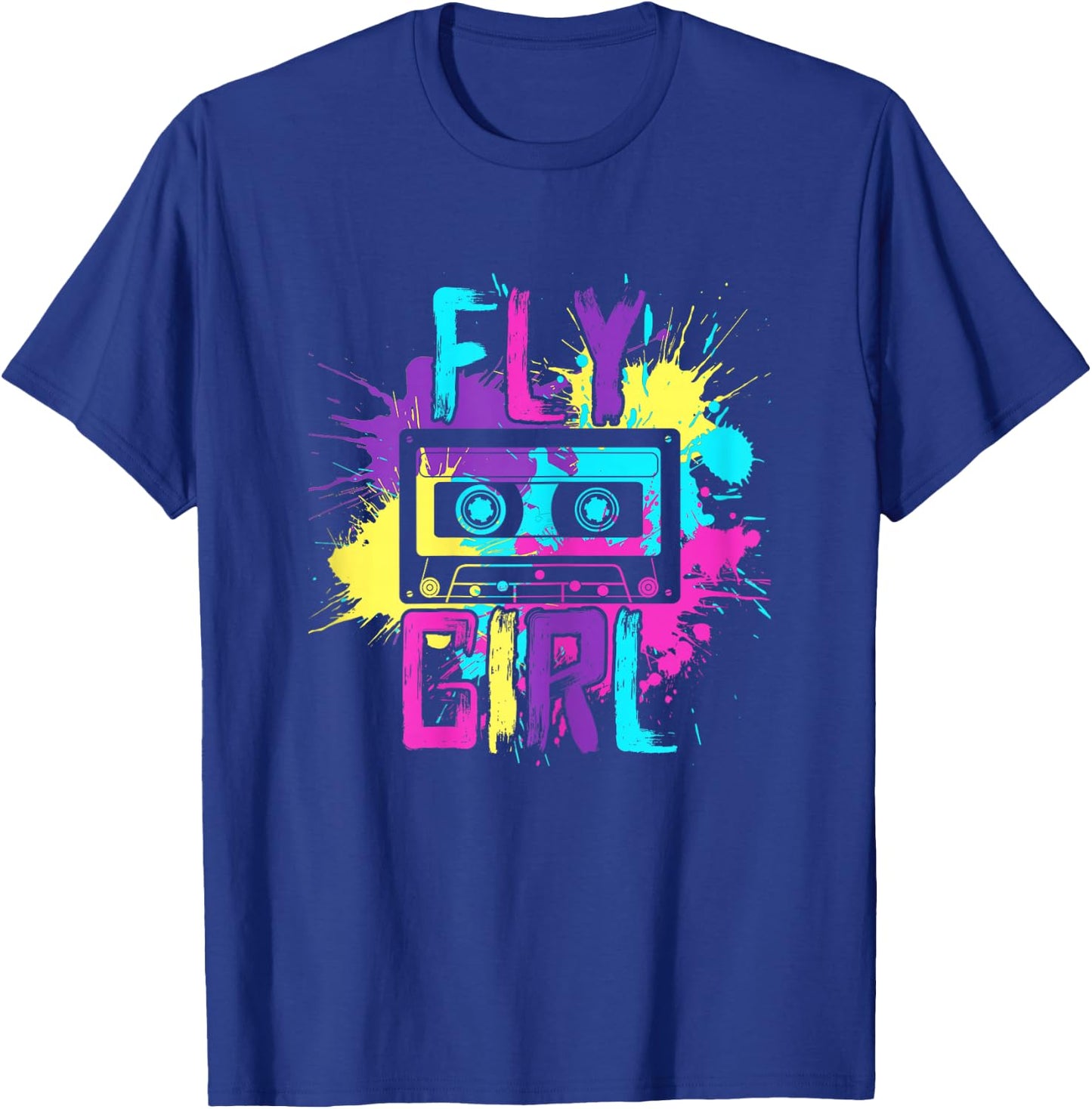 Fly Girl Hip Hop 80s 90s cassette B-girl T-Shirt - T-Shirt | Royal