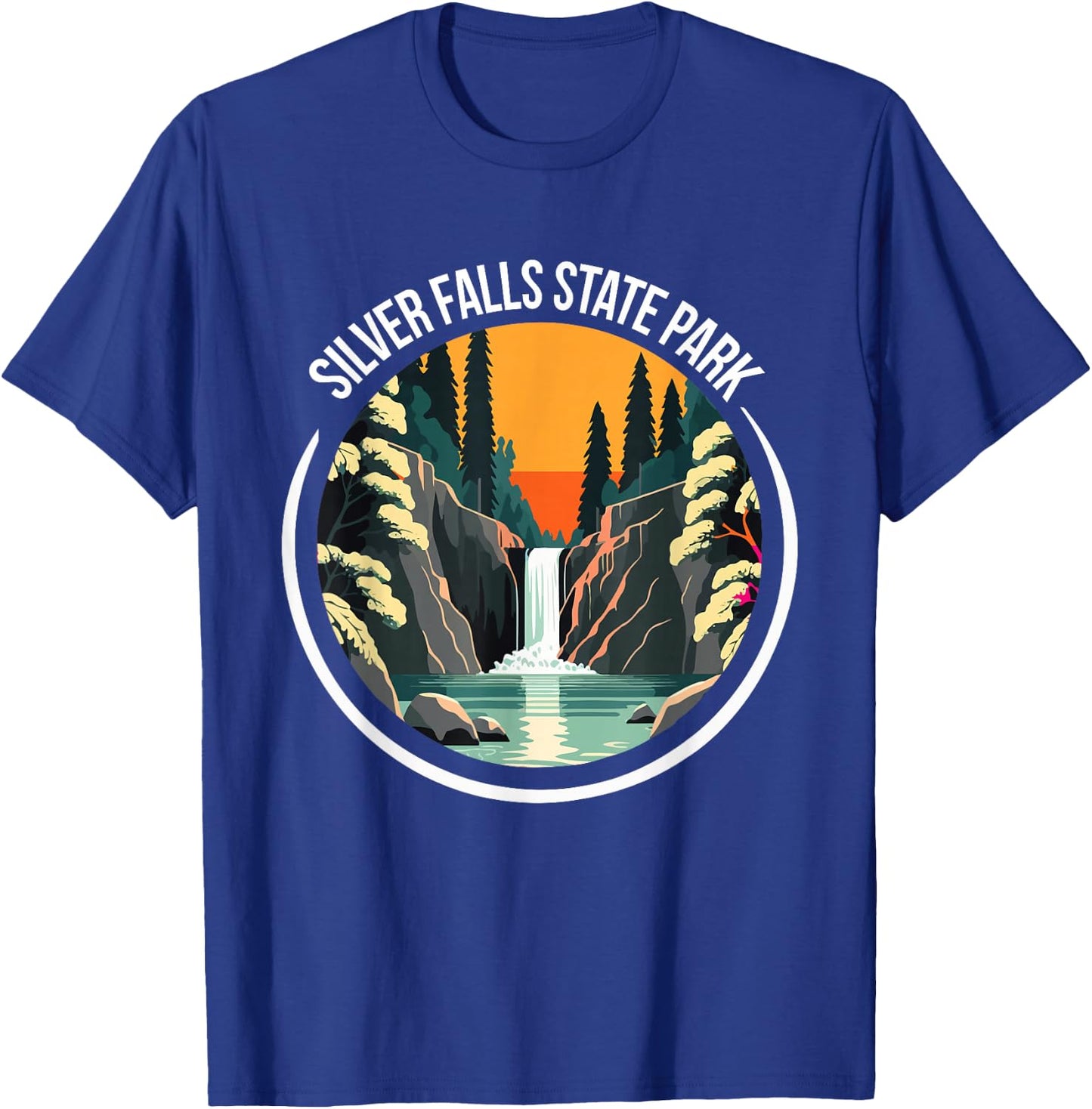 Nature lovers Waterfalls Silver Falls State Park Souvenir T-Shirt - T-Shirt | Royal