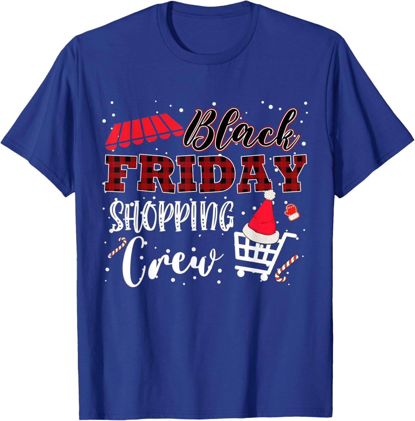 Friday Shopping Crew Christmas Black Shopping Family Group T-Shirt - T-Shirt | Royal