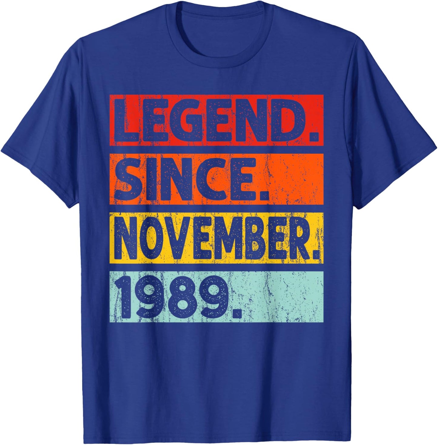 Legend Since November 1989 Birthday November 1989 Vintage T-Shirt - T-Shirt | Royal