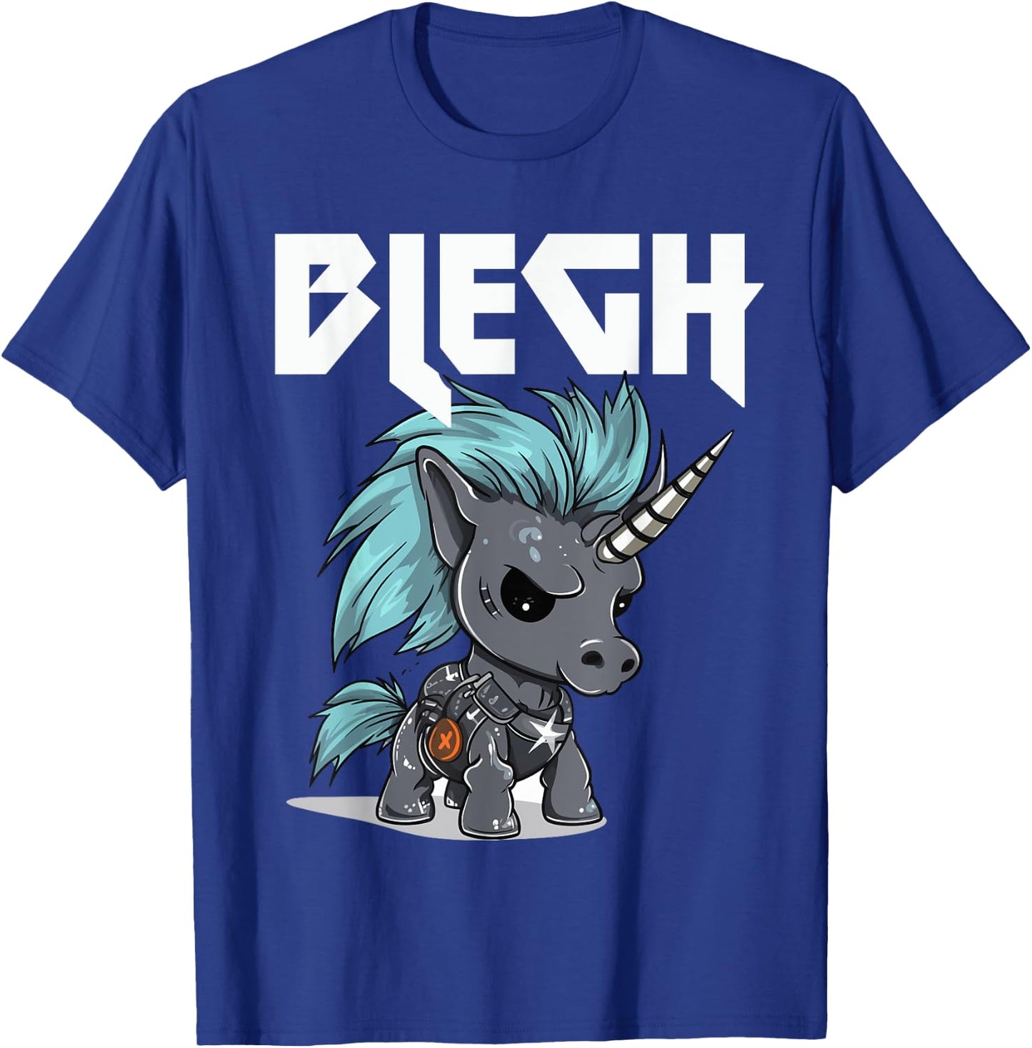 Blegh Heavy Metal Metalcore Unicorn T-Shirt - T-Shirt | Royal