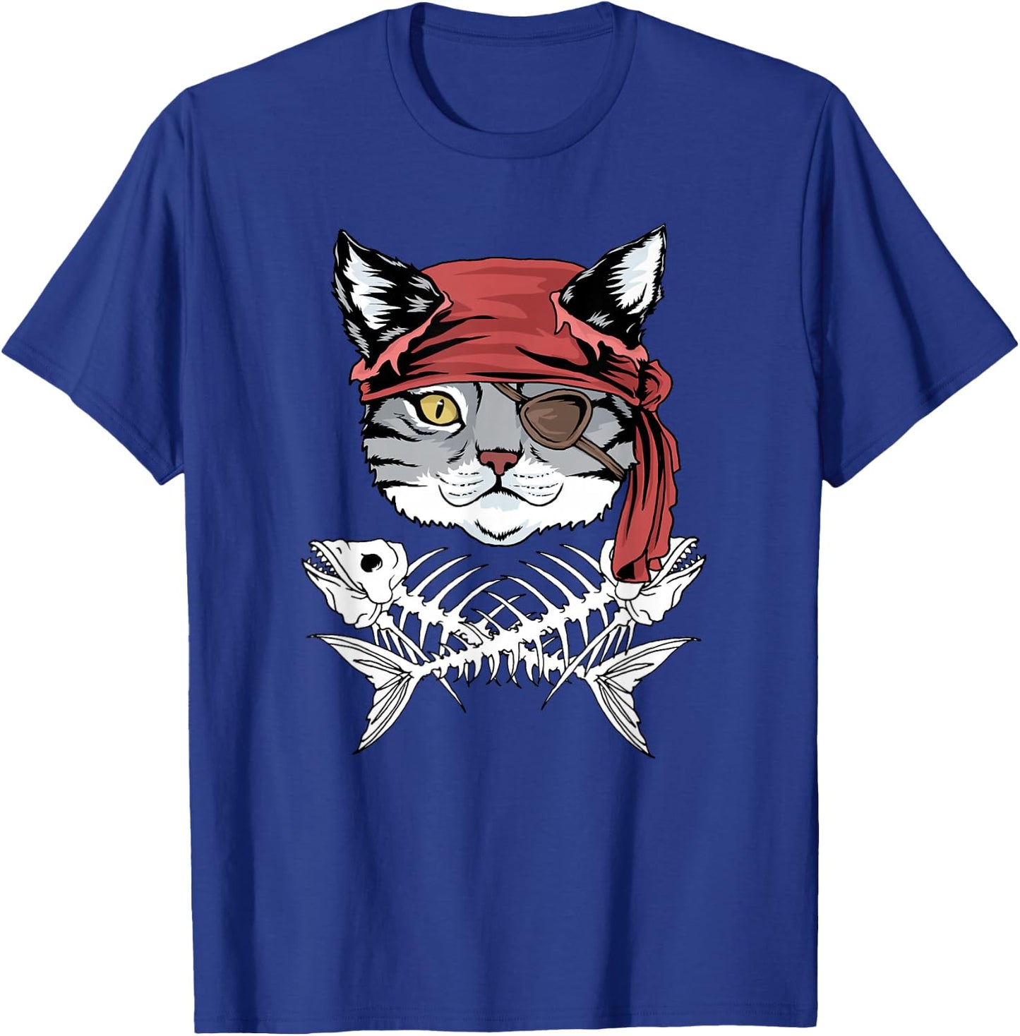 Cat Pirate Funny Cats Pirate Shirt T-Shirt - T-Shirt | Royal
