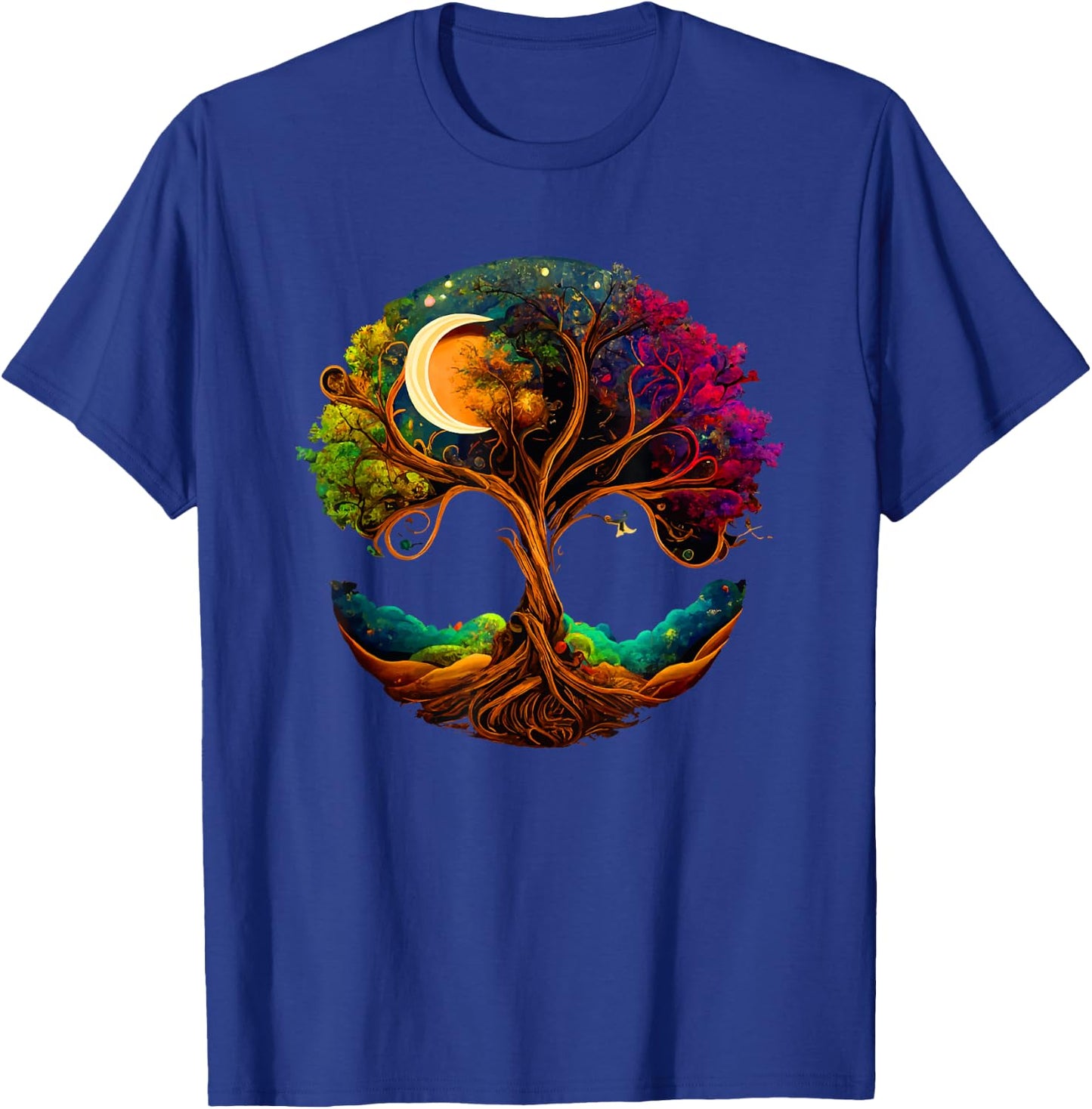 Moon Phases Tree of Life T-Shirt - T-Shirt | Royal