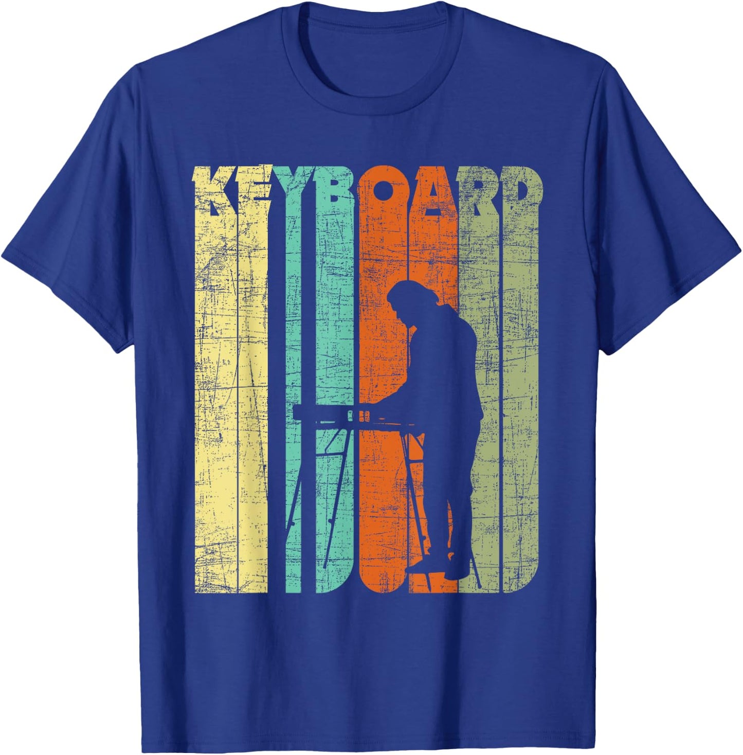 Vintage Keyboard Player Keyboardist Keyboarder Pianist T-Shirt - T-Shirt | Royal