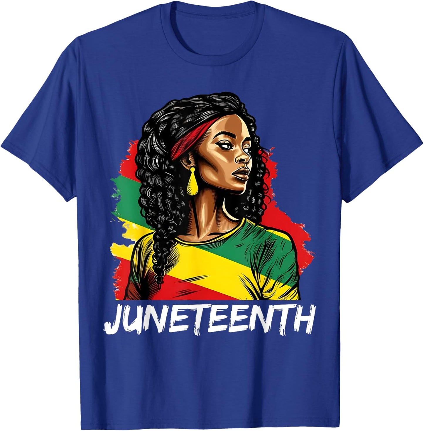 Juneteenth 1865 Melanin Women RBG Colors African American T-Shirt - T-Shirt | Royal