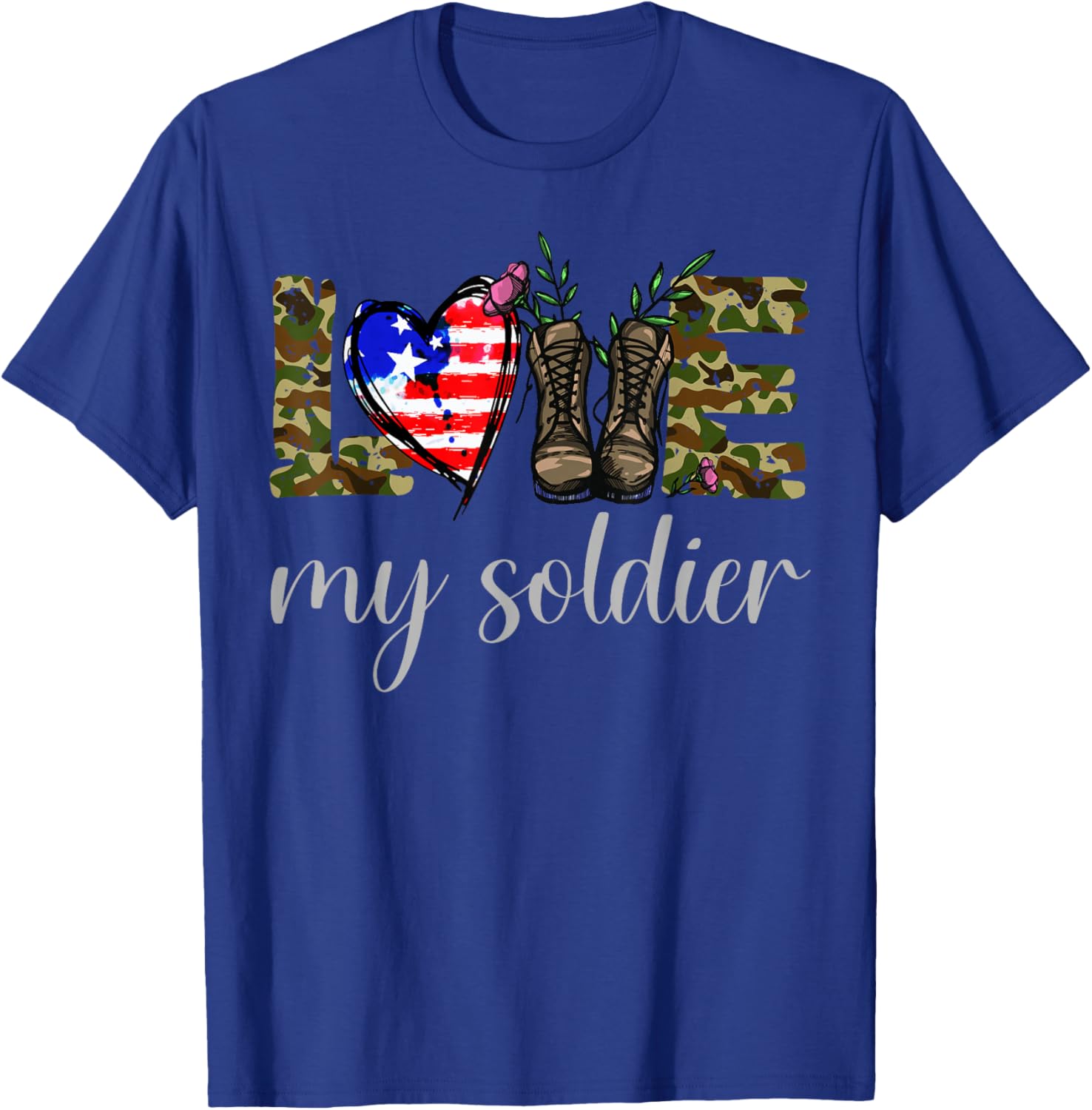 Love My Soldier T-Shirt - T-Shirt | Royal