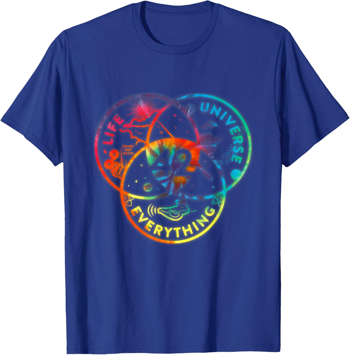 Venn Diagram Life The Universe And Everything - 42 Life T-Shirt - T-Shirt | Royal