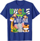 Uncle of the Wild One Zoo Theme Birthday Safari Animals T-Shirt - T-Shirt | Royal