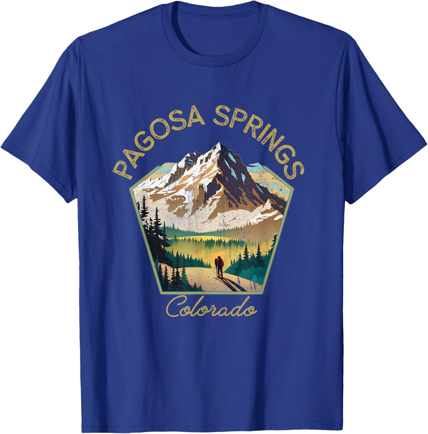 Pagosa Springs Retro Clothing - Pagosa Springs Souvenir T-Shirt - T-Shirt | Royal