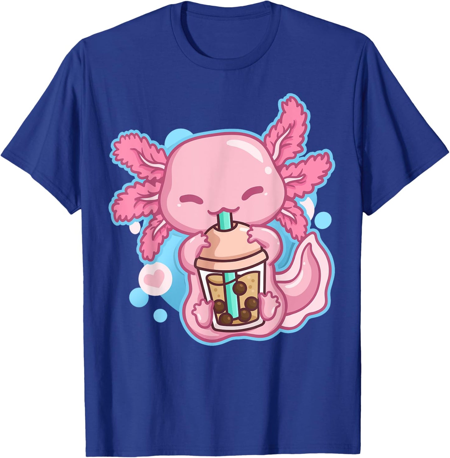 Boba Tea Bubble Tea Milk Tea Anime Axolotl Small T-Shirt - T-Shirt | Royal