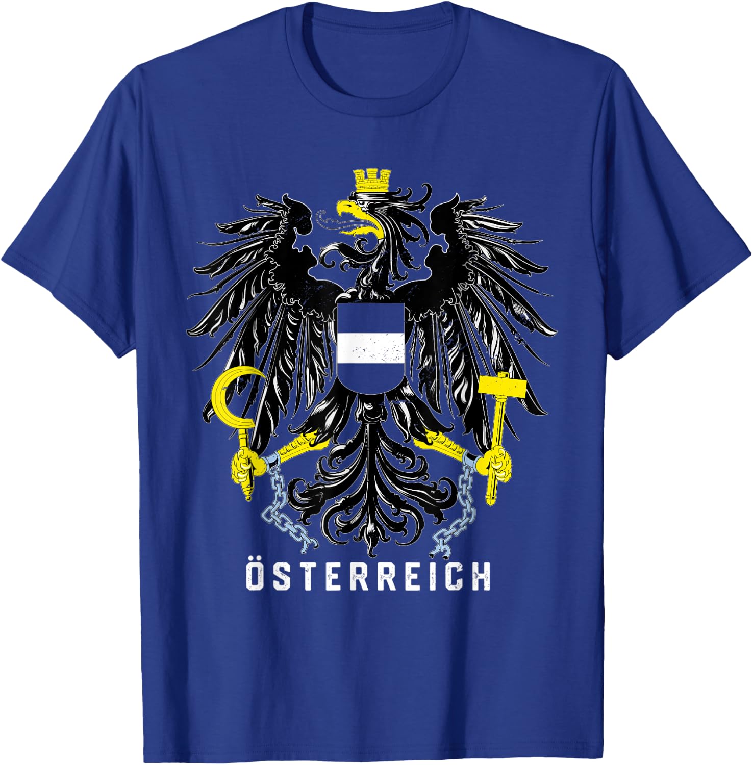Austria Flag Eagle Österreich Vintage T-Shirt - T-Shirt | Royal