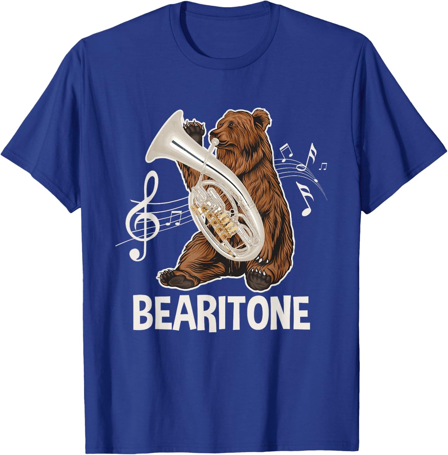 Bearitone - Baritone Player Euphonium Lover Marching Band T-Shirt - T-Shirt | Royal