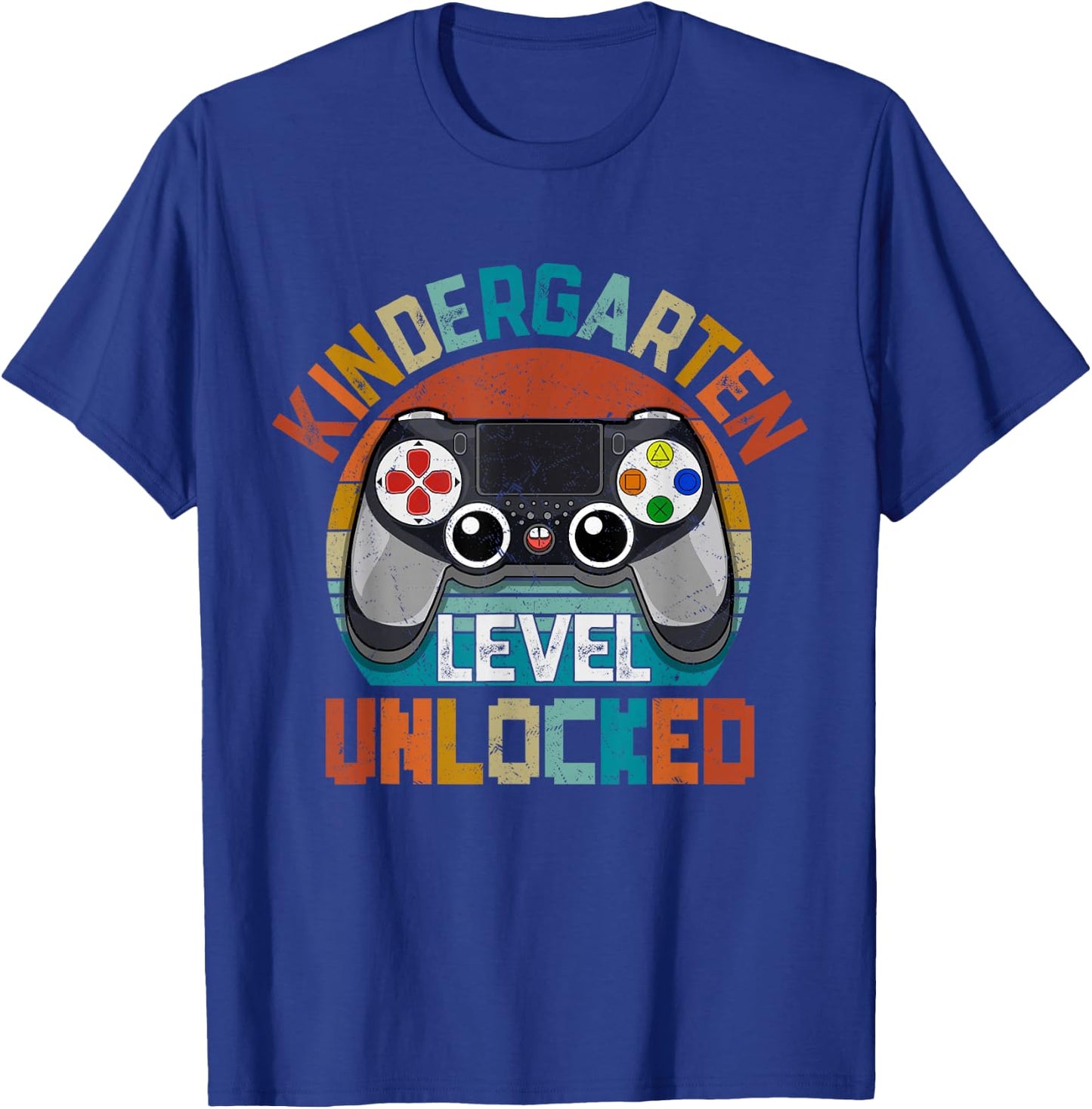 Kindergarten Grade Level Unlocked Video Game Back To School T-Shirt - T-Shirt | Royal