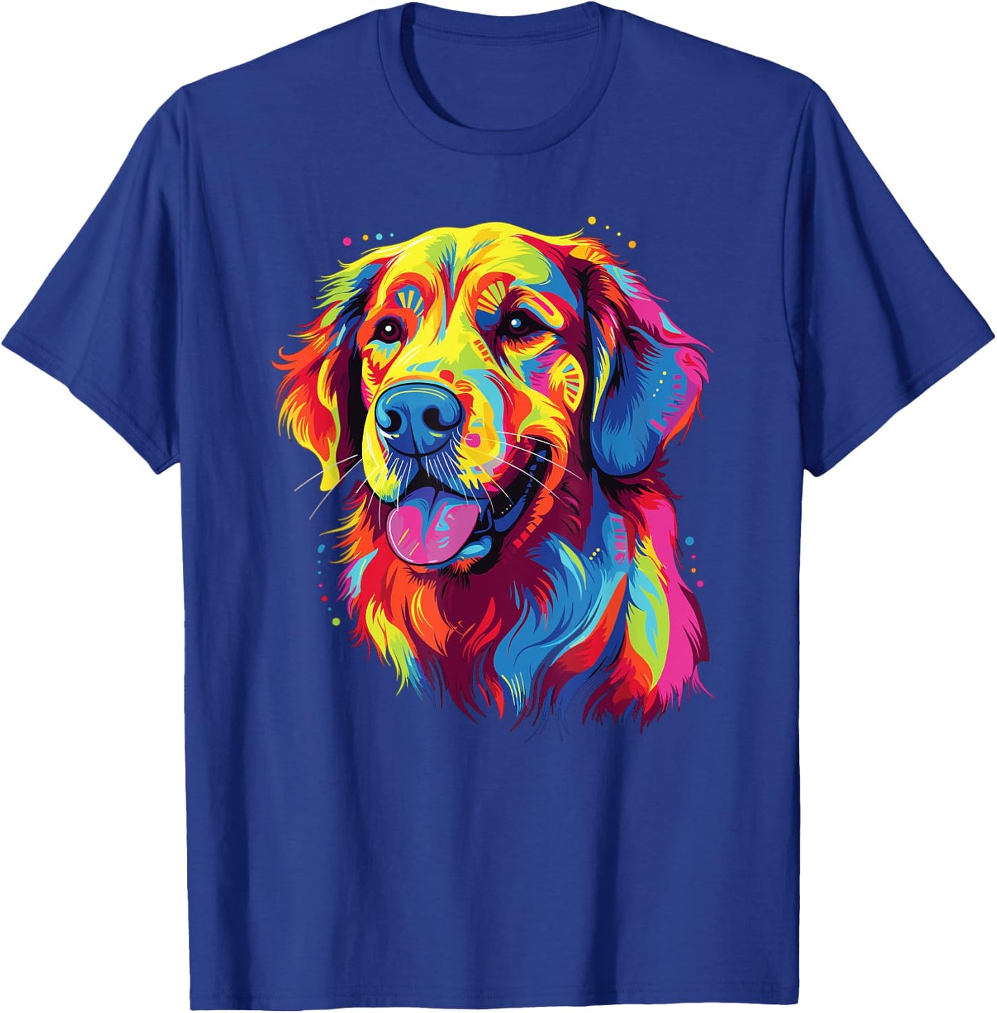 Watercolor Colorful Golden Retriever Dog T-Shirt - T-Shirt | Royal