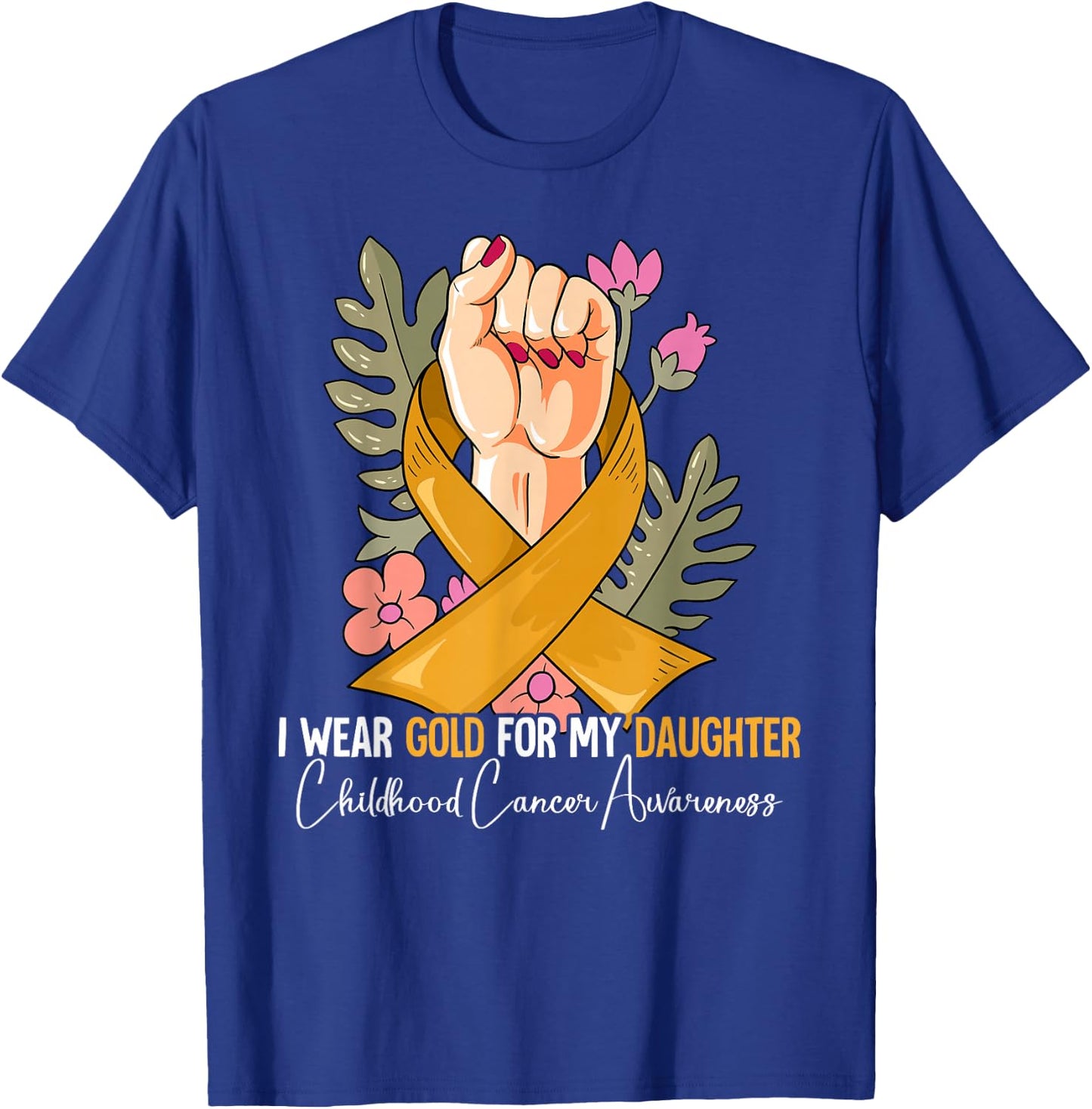 Daughter Childhood Cancer Awareness T-Shirt - T-Shirt | Royal