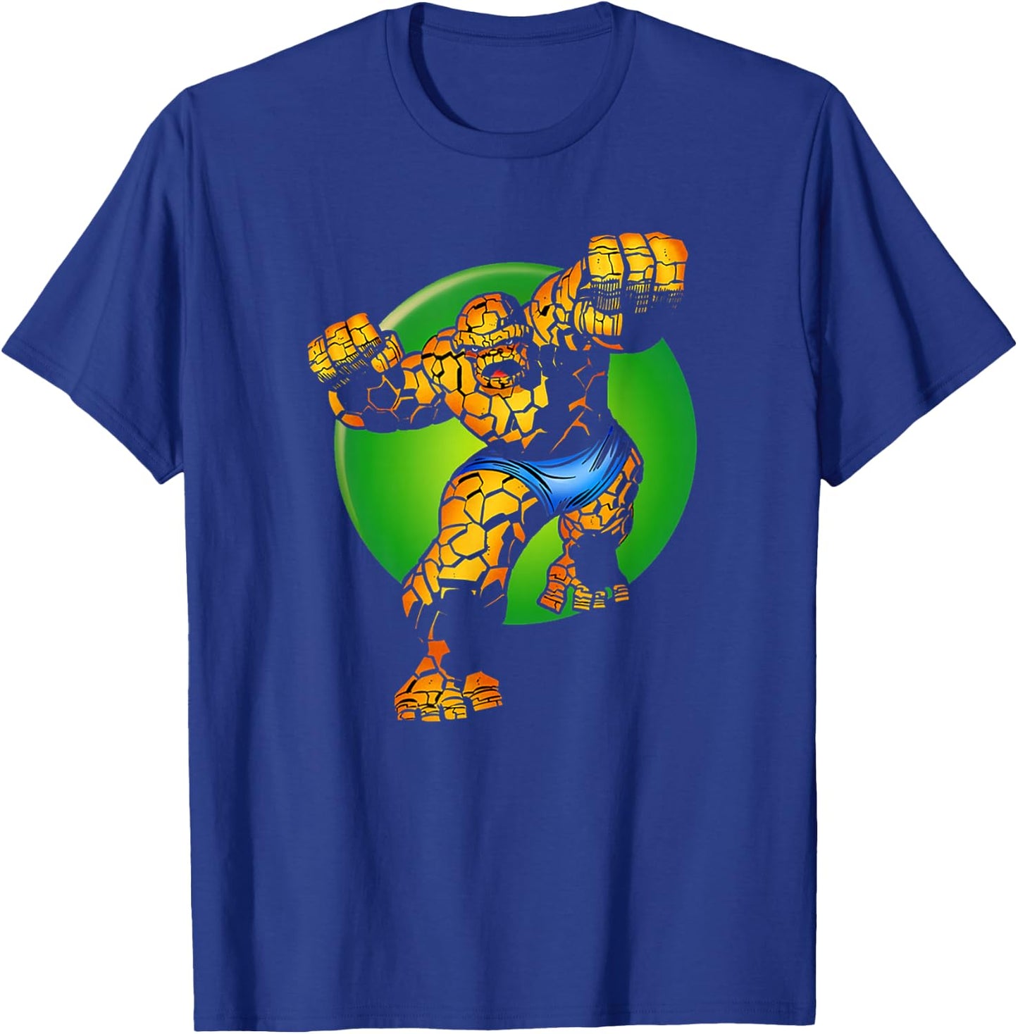 Marvel Fantastic Four The Thing It's Clobberin' Time! Retro T-Shirt - T-Shirt | Royal