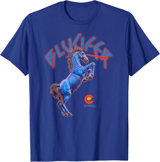 Colorado Blucifer Demon Horse T-Shirt - T-Shirt | Royal