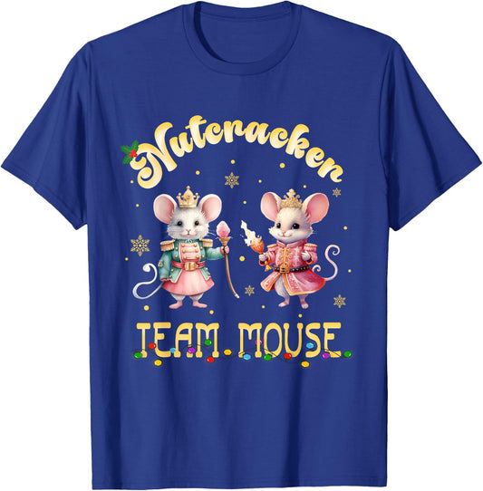 Funny Nutcracker Soldier Toy Christmas Dance Team Mouse Crew T-Shirt - T-Shirt | Royal