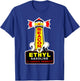 Retro Vintage Gas Station Beacon Motor Oil Car Bikes Garage T-Shirt - T-Shirt | Royal