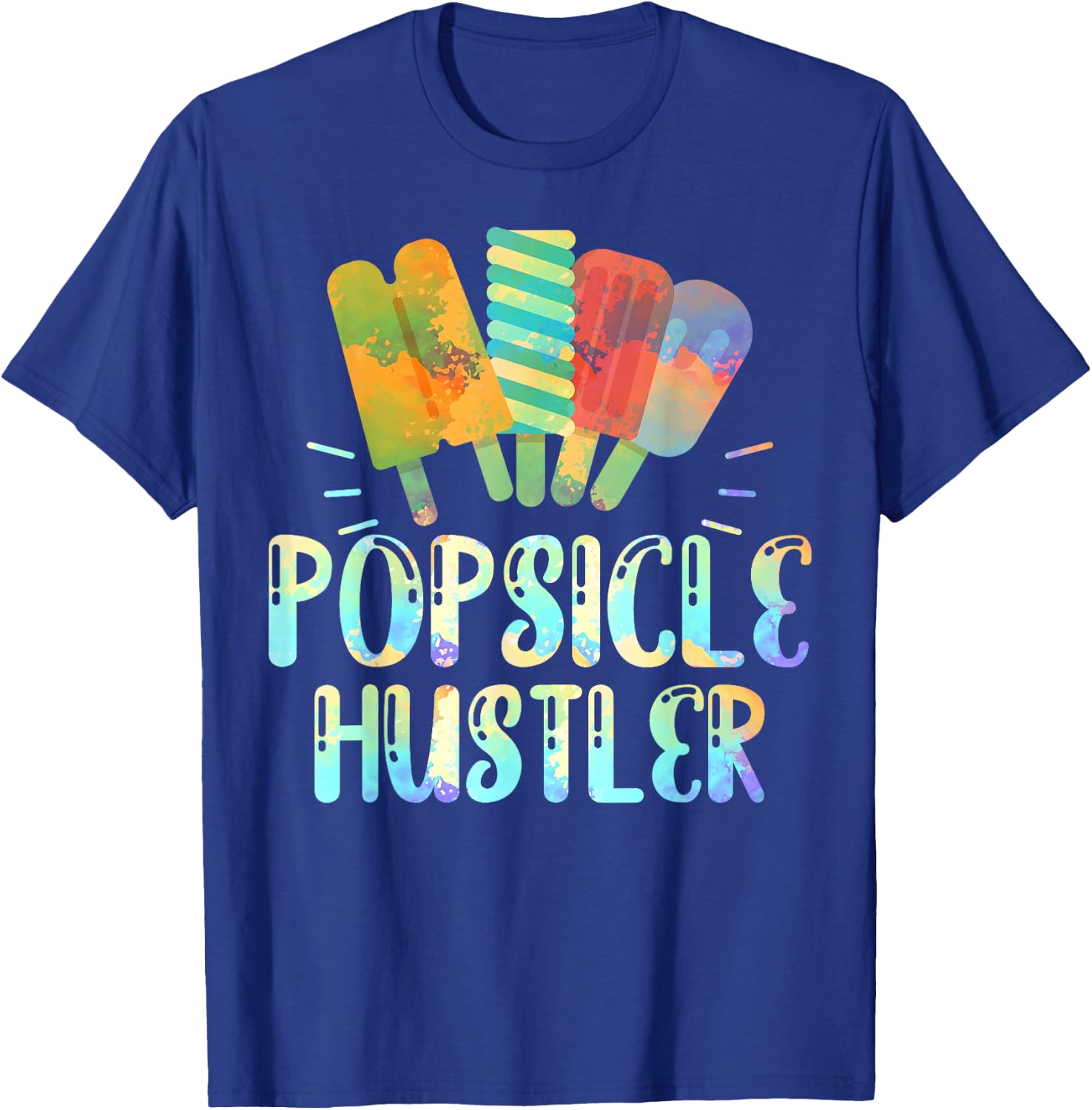 Funny Ice Cream Retro 80s Summer Popsicle Hustler Girls Kids T-Shirt - T-Shirt | Royal