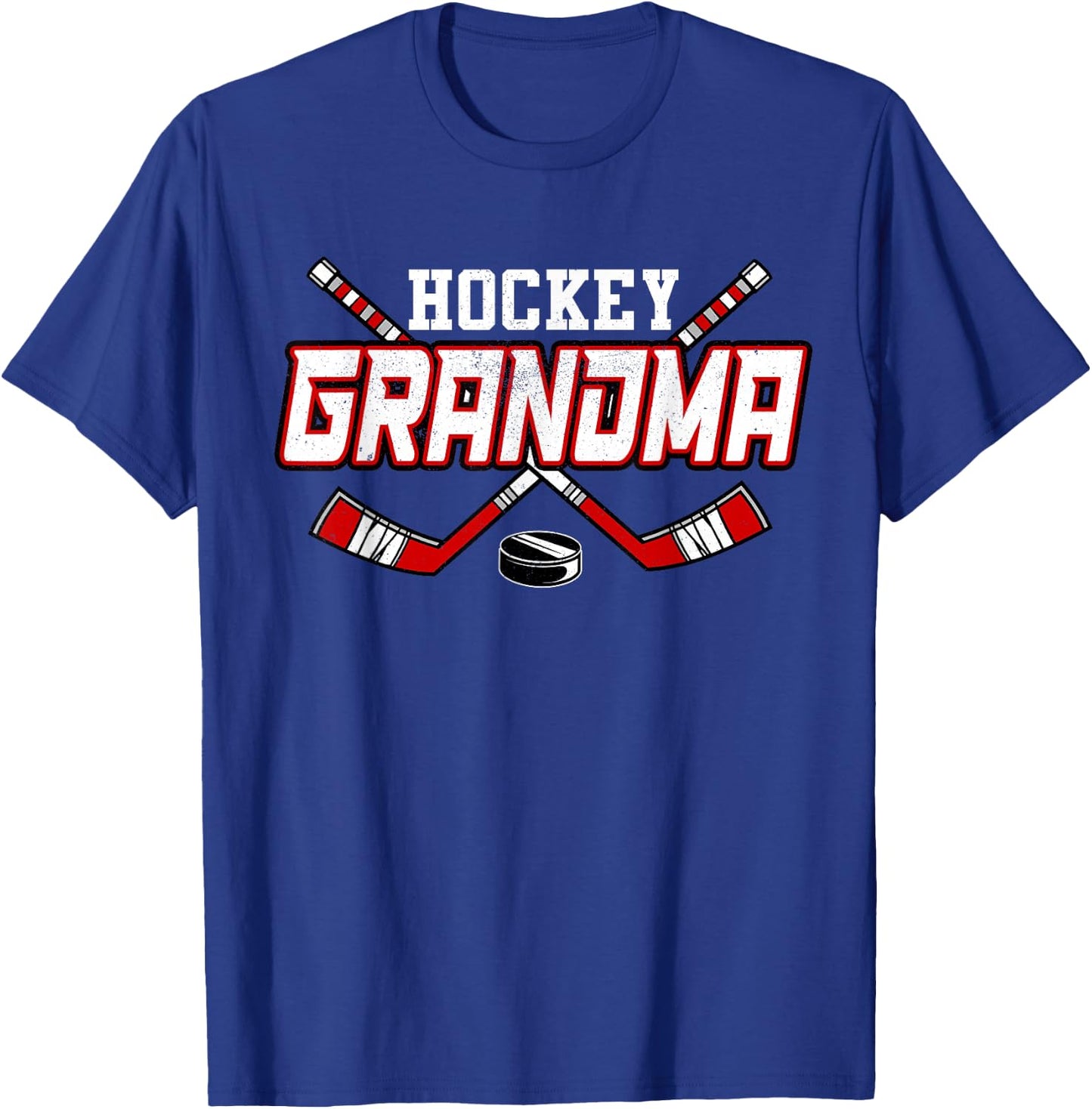 Hockey Grandma Shirts Mama Mother's Day Vintage T-Shirt - T-Shirt | Royal