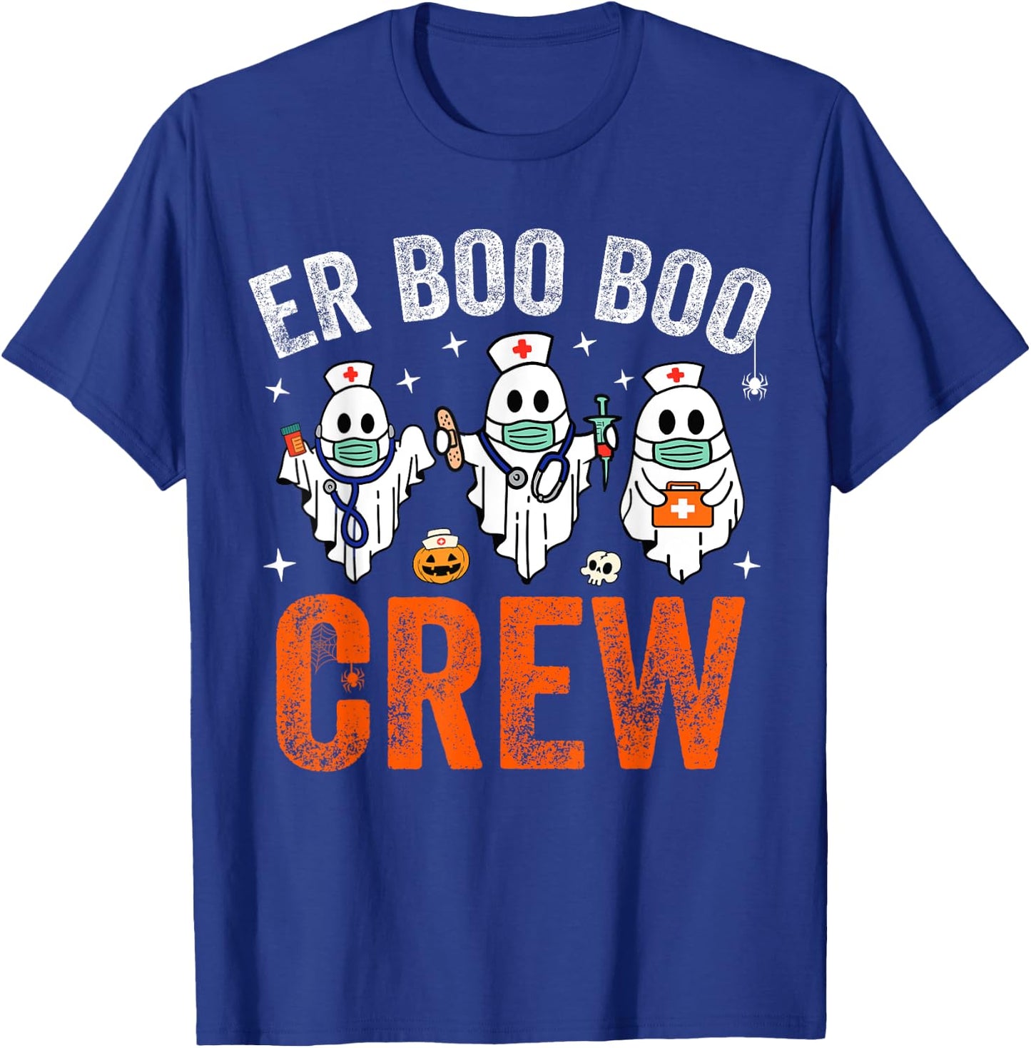 Emergency Room Nurse Crew Funny Halloween ER Nurse Costume T-Shirt - T-Shirt | Royal