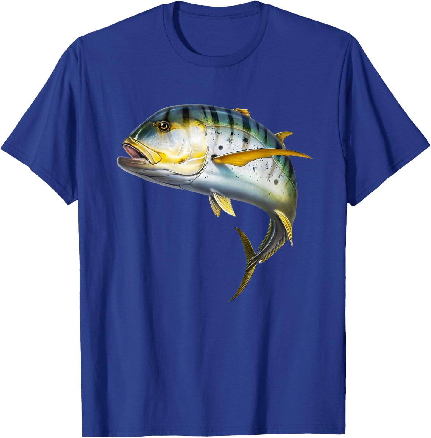 realistic Crevalle jack fish trevally for lovers Fishing T-Shirt - T-Shirt | Royal