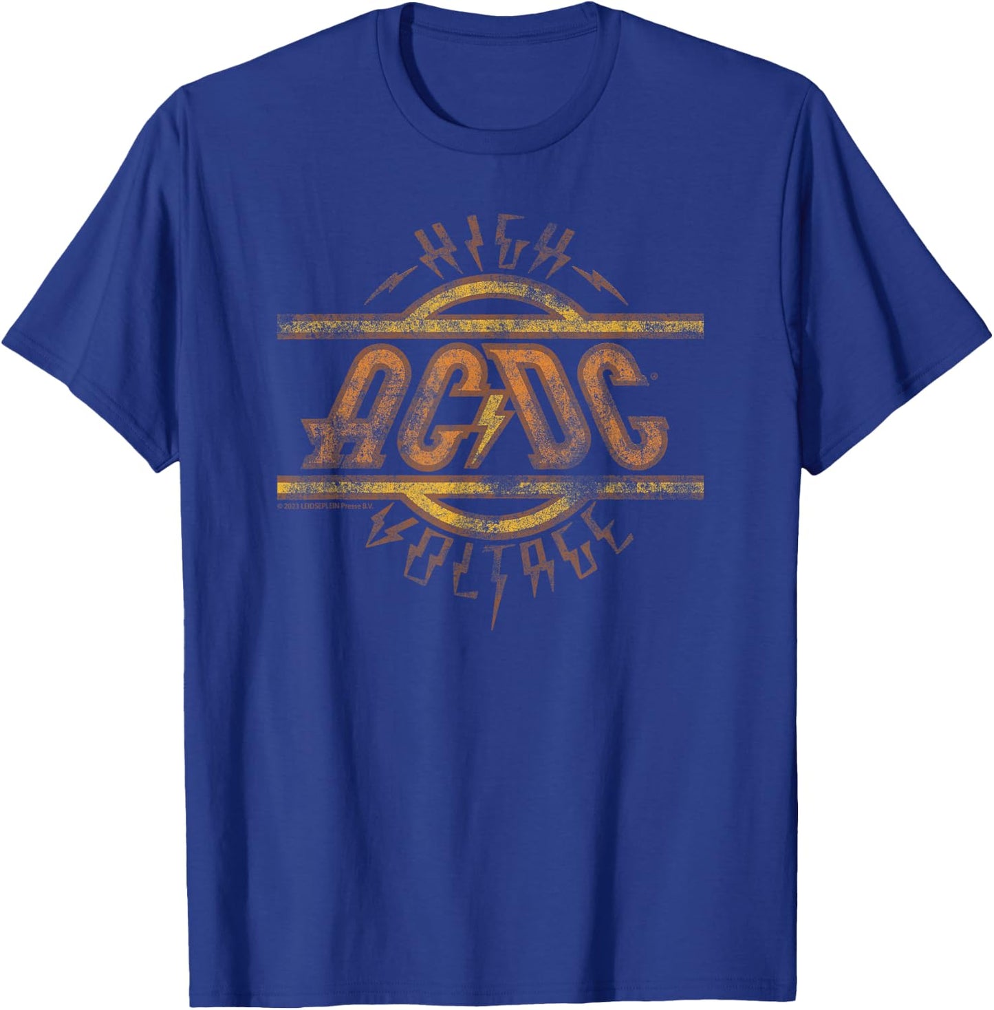 Official AC/DC High Voltage Rock Music Band Classic Logo T-Shirt - T-Shirt | Royal