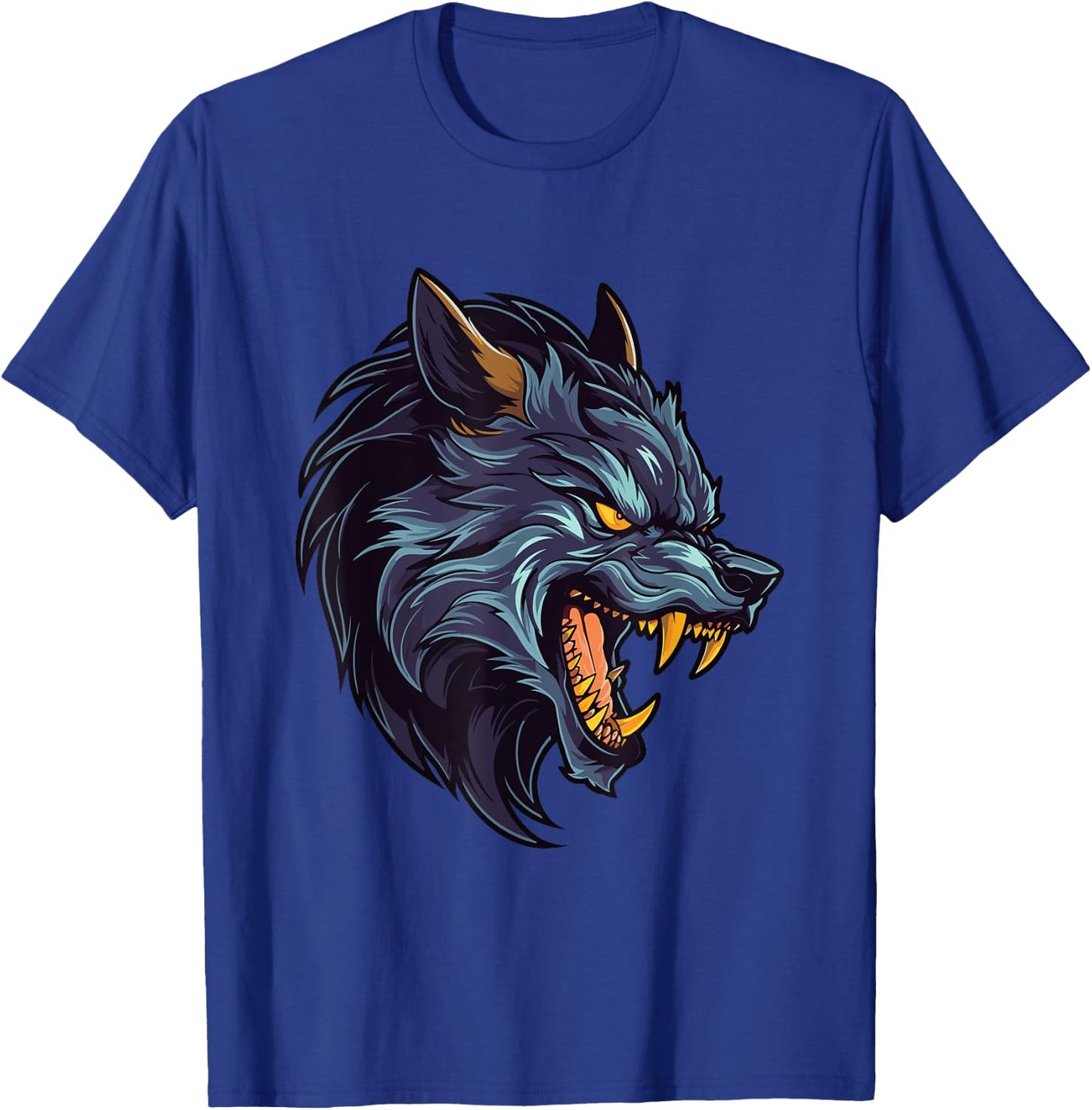 Werewolf Design Scary Halloween T-Shirt - T-Shirt | Royal