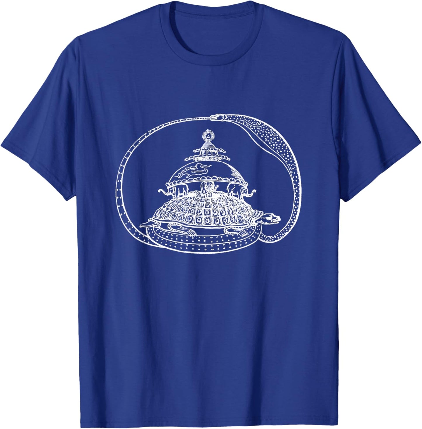 Cosmic Turtle, World Turtle, Elephants on Top of Turtle T-Shirt - T-Shirt | Royal