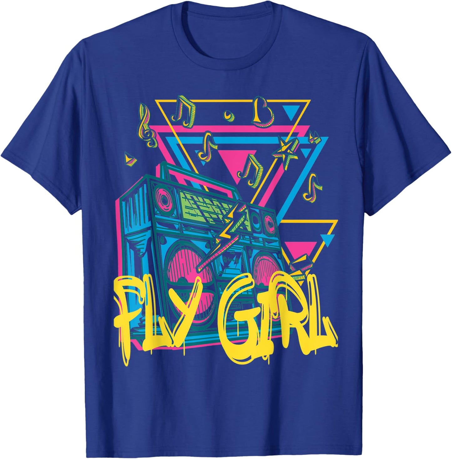 Fly Girl 80s 90s B-Girl Old School Hip Hop T-Shirt - T-Shirt | Royal