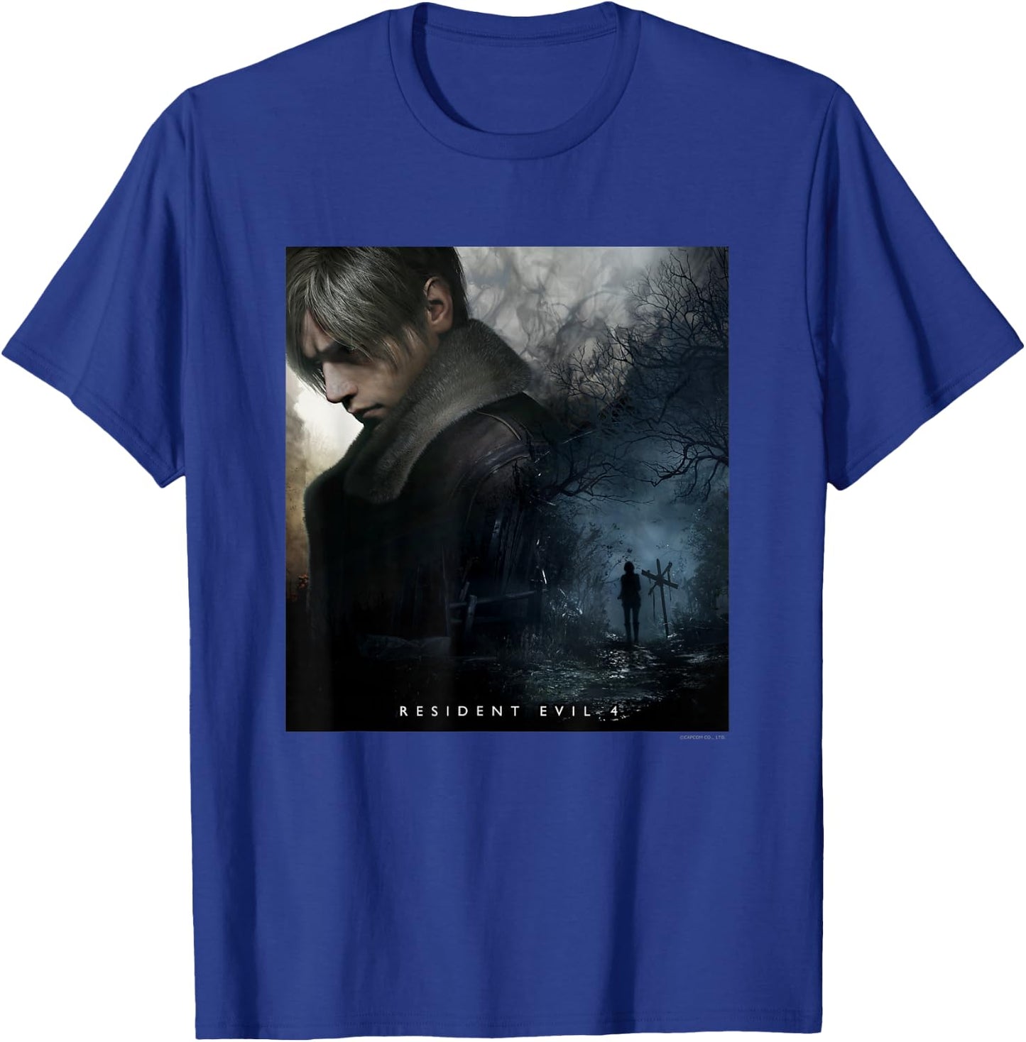 CAPCOM Resident Evil 4 Black Cotton - Classic Fit, , Short Sleeve T-Shirt - T-Shirt | Royal