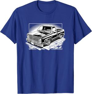 Squarebody C10 OBS Classic truck Squarebody Nation T-Shirt - T-Shirt | Royal