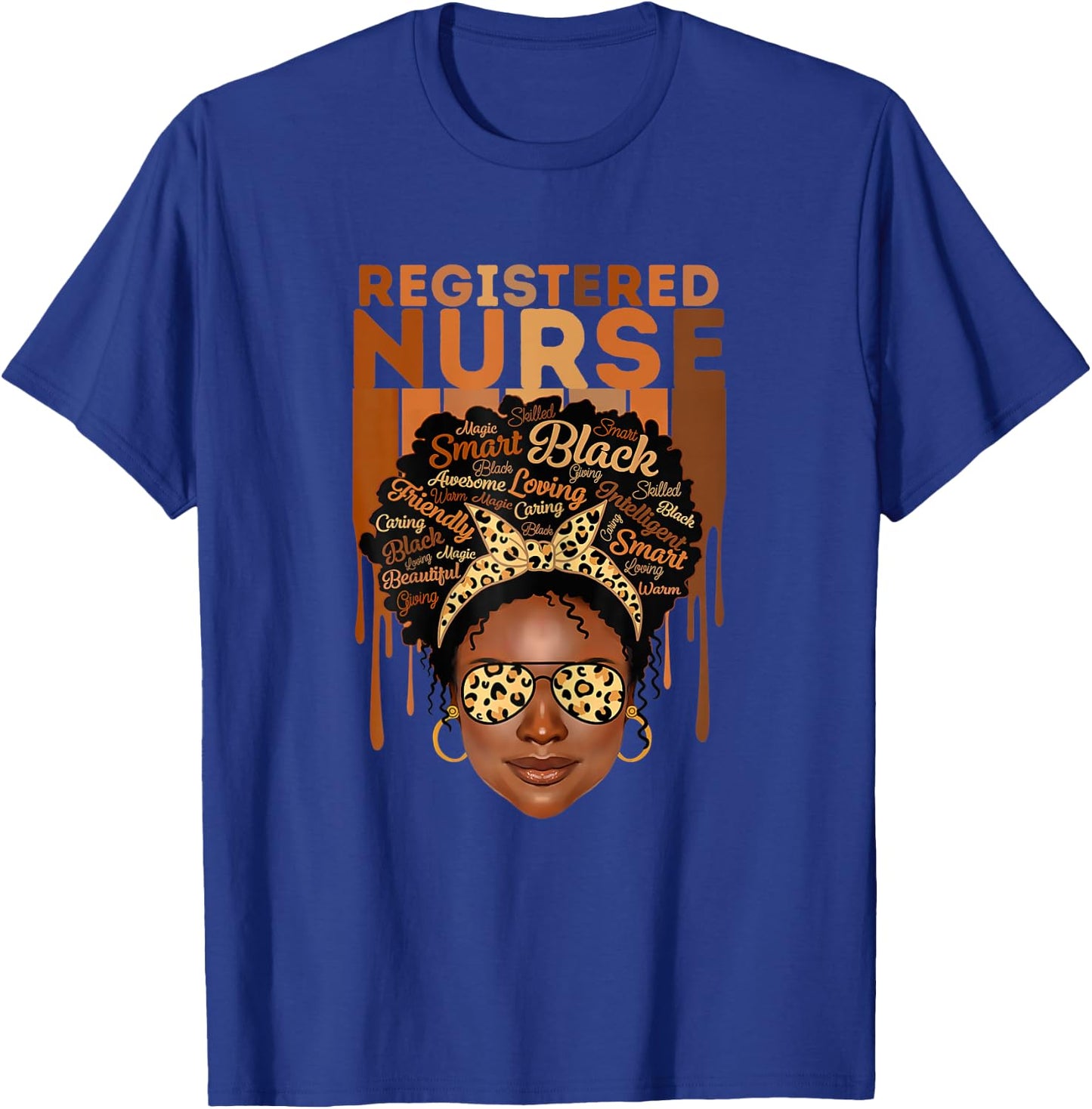 Black Woman Registered Nurse African American T-Shirt - T-Shirt | Royal