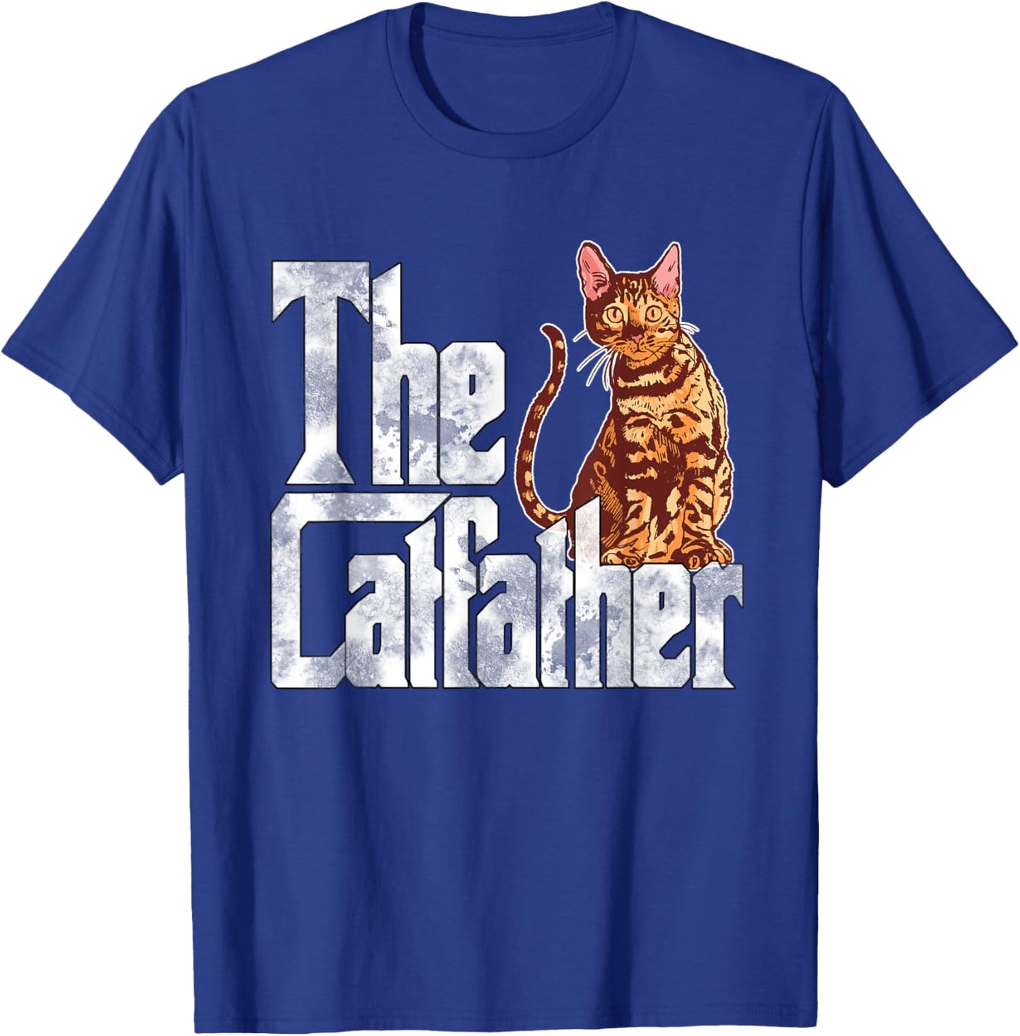 The Catfather Bengal Cat Father Mafia Whiskers Male Daddy T-Shirt - T-Shirt | Royal