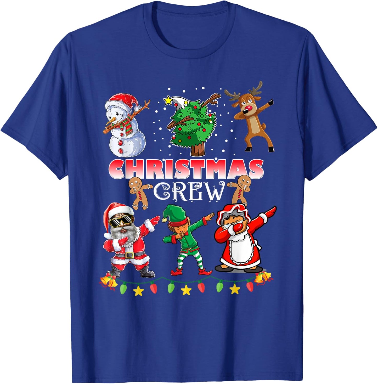 Black Cool Santa Claus African American Christmas Crew Dabs T-Shirt - T-Shirt | Royal