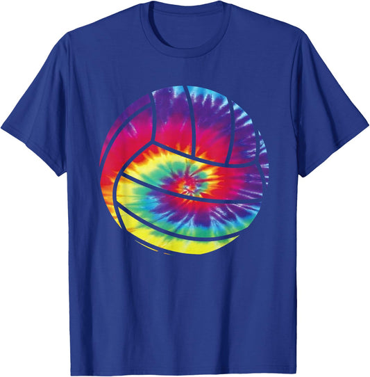 Volleyball Tie Dye Rainbow Kids Boys Teenage Men Girls Gift T-Shirt - T-Shirt | Royal