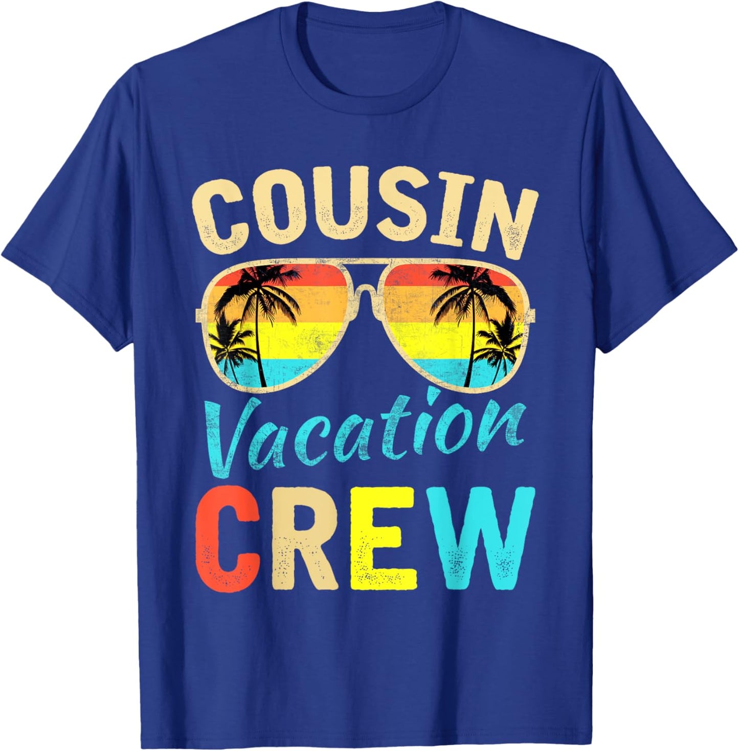 Cousin Crew Family Vacation Summer Vacation Beach Sunglasses Men Women Girls Kids T-Shirt - T-Shirt | Royal