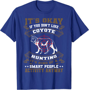 Coyote Hunting Huntsman Prairie Wolf Hunter American Jackal T-Shirt - T-Shirt | Royal