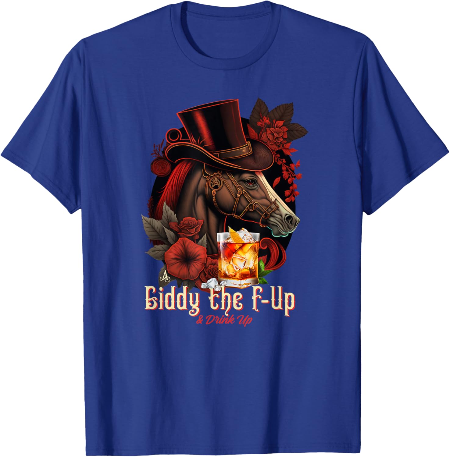 Giddy the F Up and Drink Up, Derby Day Party T-Shirt - T-Shirt | Royal