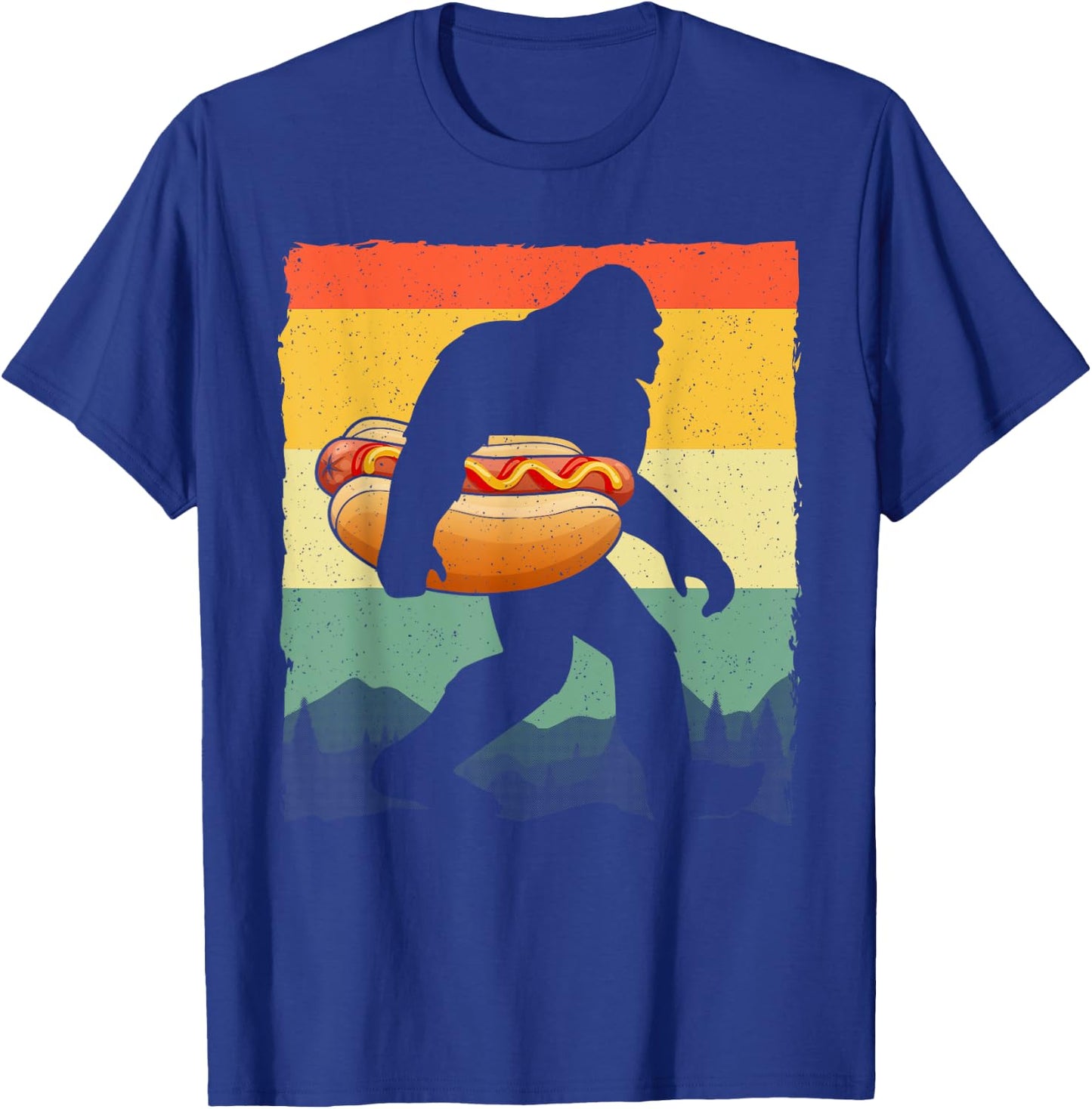 Funny Hot Dog Art Women Bigfoot Hotdog Lovers T-Shirt - T-Shirt | Royal